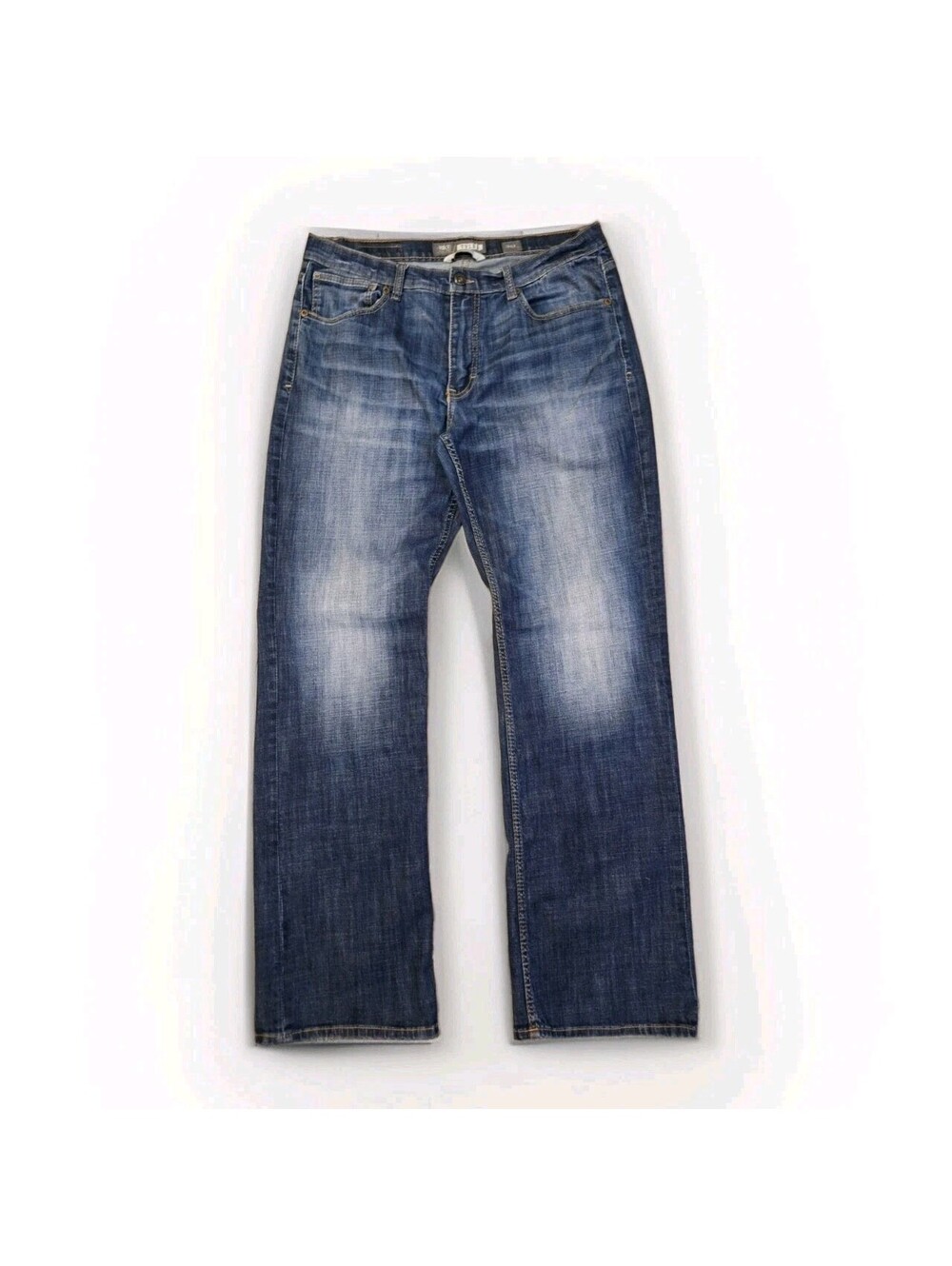 BKE Tyler Bootleg Jean Mens 36L Relaxed Fit Medium Wash Stretch Denim 33" Inseam